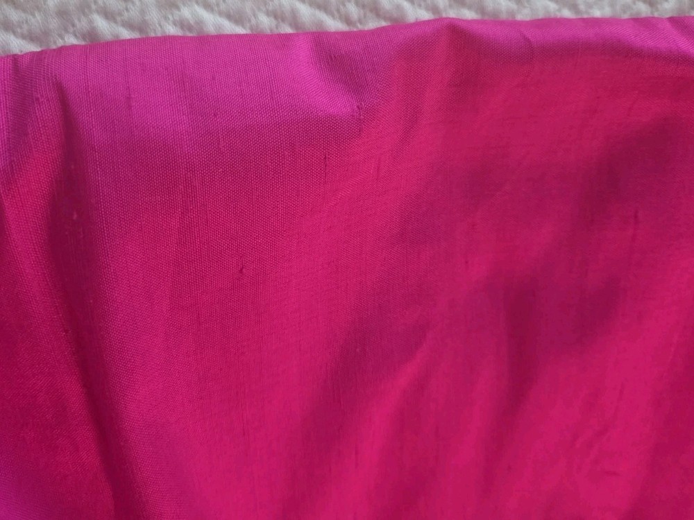 Thai Silk CO/ 100% SilkFabric 46″X40″wide Sewing/Craft/Hobby/Pink 1960’s Vintage