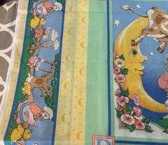 Cranston MOTHER GOOSE Nursery Rhymes FABRIC PANEL 17.5″x44″