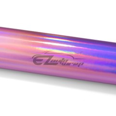 Fabric Holographic Light Purple Cloth Vinyl Weave PU Faux Leather Iridescent