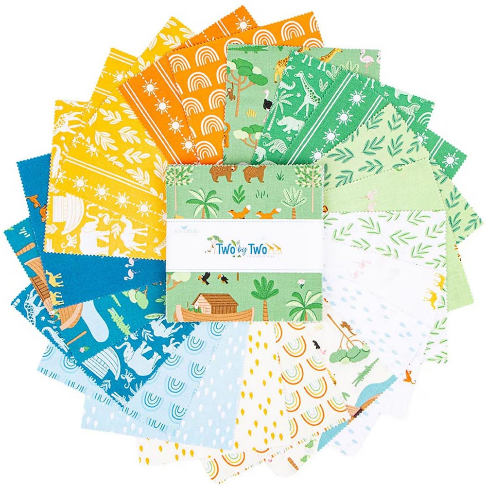 Two By Two Riley Blake 5″ Stacker 42 100% Cotton Precut Quilt Squares