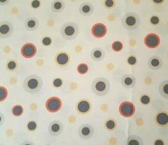 Reflections BTY Gudrun Erla Red Rooster Coral Gold Gray Polka Dot Cream