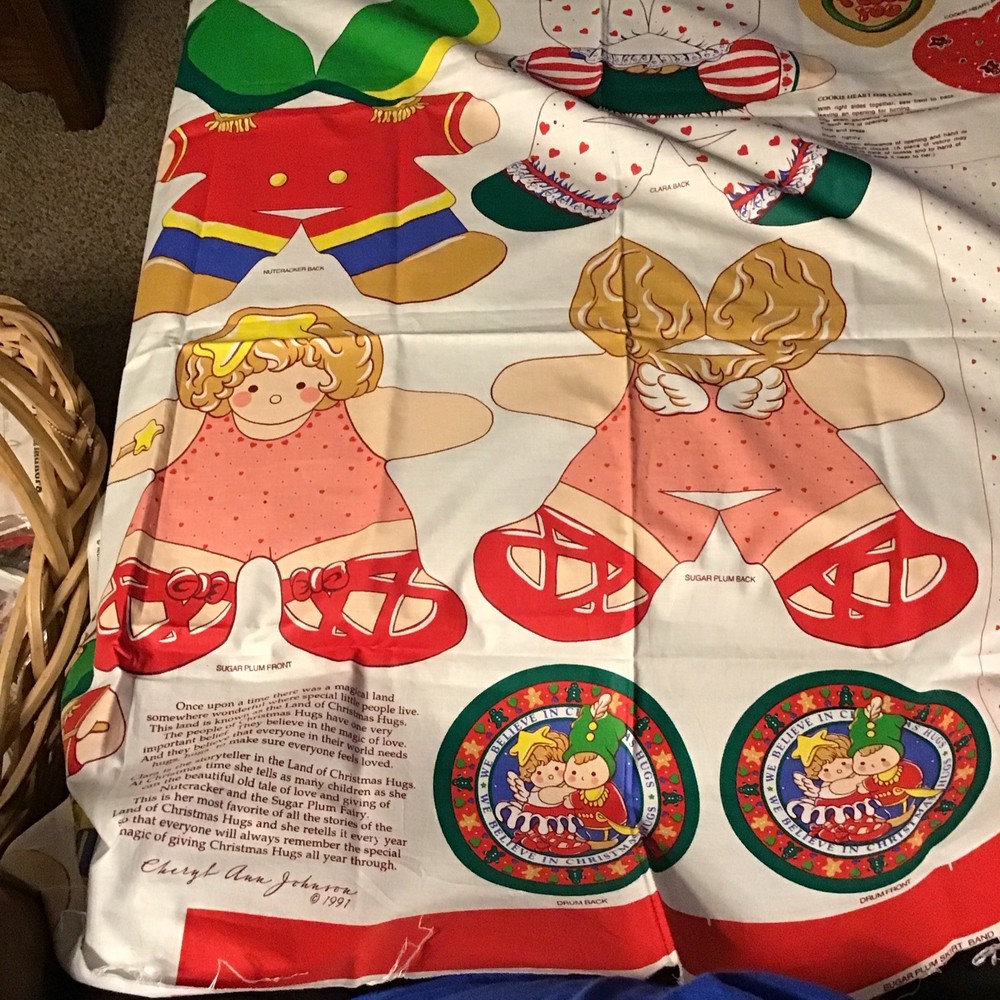 Cheryl Ann Johnson Holiday/Christmas Cut-and-Sew Fabric Panel, Antique/Vintage