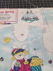 Vintage Girls Jumper Cut And Sew Panel Vintage Hoppy Spring sizes 2-8 bunnies