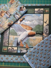 Mallards In The Marsh Large Duck Quilting Bundle W/ Panel And 2 Matching Prints