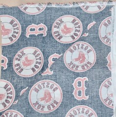 Boston Red Sox ~ Logo Pattern MLB Cotton Fabric 1/4 Yard 9” X 56”