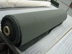 military 42″ wide yard of fabric cotton duck grey USGI army heavy thick 3LBS