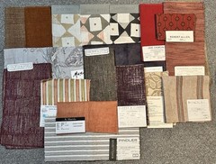 Lot of 18 Mixed Designer Fabric Samples Remnants Seema Krish Pindler Crafts