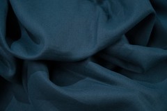 Luxury Linen Cotton Trouser Fabric Petrol Teal Blue Twill 240g 1.4m Bespoke Ital