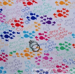 BonEful Fabric FQ Cotton Quilt White Rain*bow Gold*fish Ocean Water Baby Kid Boy