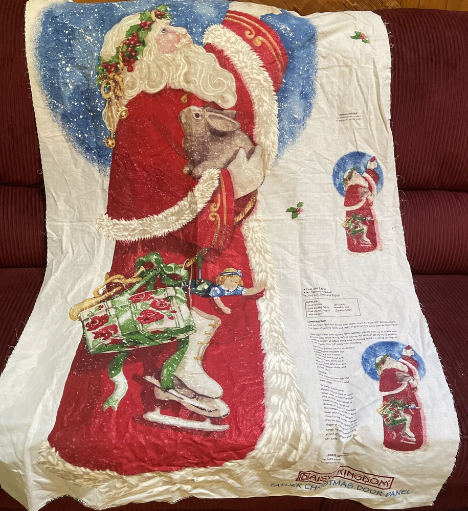 Daisy Kingdom Cut & Sew Vintage Santa Door Panel 60″ x 35″