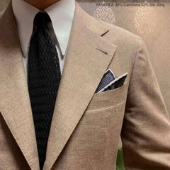 Beige Cashmere Wool & Silk Suiting Fabric Piacenza PANAREA Sand Camel 3.80 meter