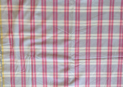 Cotton Blend Lightweight Pink and Blue Large Plaid Fabric 96″L X 60″W Pc
