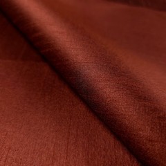 COPPER PENNY FAUX SILK POLY DUPIONI FABRIC 58″ BY THE YARD COPPER BRICK BATINA