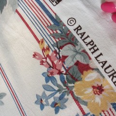 RALPH LAUREN VTG. FABRIC 10.4 YDS. SIMILAR TO DYLAN’S GROVE FLORAL/STRIPE