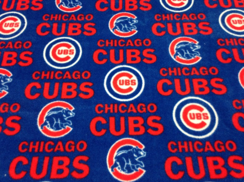 MLB Chicago Cubs Baseball Fleece Fabric Free Shipping/ 2 yard pieces