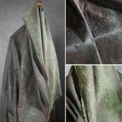 50X128cm Double-sided Green Brown Fabric Sewing Coat Jacket DIY Cloth Craft