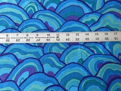 Kaffe Fassett. 6 Fat Quarters in shades of Blue. New, all are Beautiful.