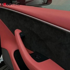 Matte Suede Fabric Vinyl Wrap Car Interior Door Panel Trim Sticky Back Film Kits
