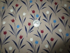3438. House ‘N Home TULIP Cotton or Blend UPHOLSTERY FABRIC – 45″ x 1-7/8 yds