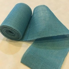6″ wide Light Blue Burlap Ribbon 10 Yard Roll 10 oz 30 feet Finished Edges BS162