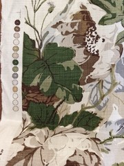 Lee Jofa Maisie Linen – Tan/Leaf Fabric 2 Yards