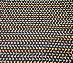 Star Bright BTY P&B Textiles Pastel Flag Stripe on Navy Blue