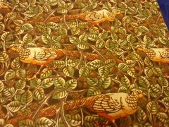 SPRINGS INDUSTRY PHEASANT HOLLOW FABRIC REMNANT 2 PIECES EACH 44” W X 39” L