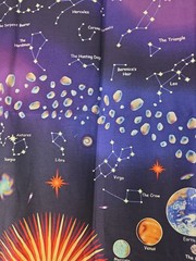 Space Cotton Fabric Panel By Avlyn Planets Constellations Solar System