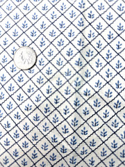 Stanley King Studio Upholstery Fabric Blue Flowers Cottage Classic 1 1/4 Yd