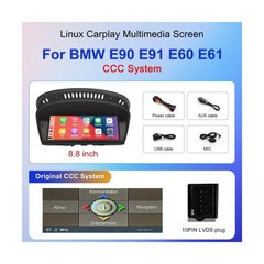 8.8 Inch Linux Screen for BMW 2005-2008 Years 3/5 Series E60 E61 E90 E91 E92 …