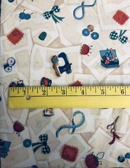 VTG Sewing Theme Sewing Machine Pins Buttons Thimble Needle Thread Bobbin BTFQ