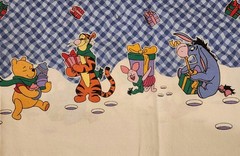 REMNANT: Disney Winnie the Pooh Piglet Tigger Christmas Border Springs Ind #4894
