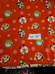 NEW 4 YARD 28″ MICKEY MINNIE PLUTO DONALD SNOWFLAKE COTTON FABRIC SEWING QUILT