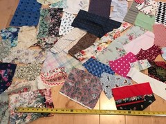 Fabric Scraps Slow stitch Crumb  Scrappy Quilting 100% Cotton Small Pieces 8 Oz