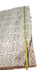 VTG Ornate Woven Fabric Gold Beige Pink Damask Baroque Scrolls Swirl 1 lb. 9 oz.