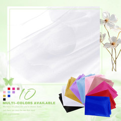 Sheer Organza Fabric by the Yard, 60 Inch Wide White Organza Fabric