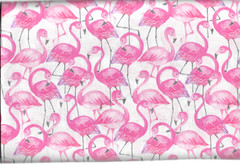 100% cotton novelty fabric “Flamingos”