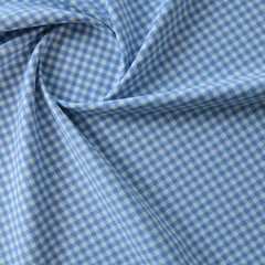 145cm Wide Yarn Dyed Cotton Fabric Blue Check Stripe Linen Look Bag Dress