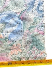 Vintage 1989 Marignan Floral Fabric 1.75 Yds Pastel Roses Cotton