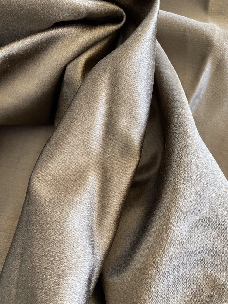 Dark Golden Brown Remnant , Satin Silky Look and Touch 40″ x 49″ High End Fabric