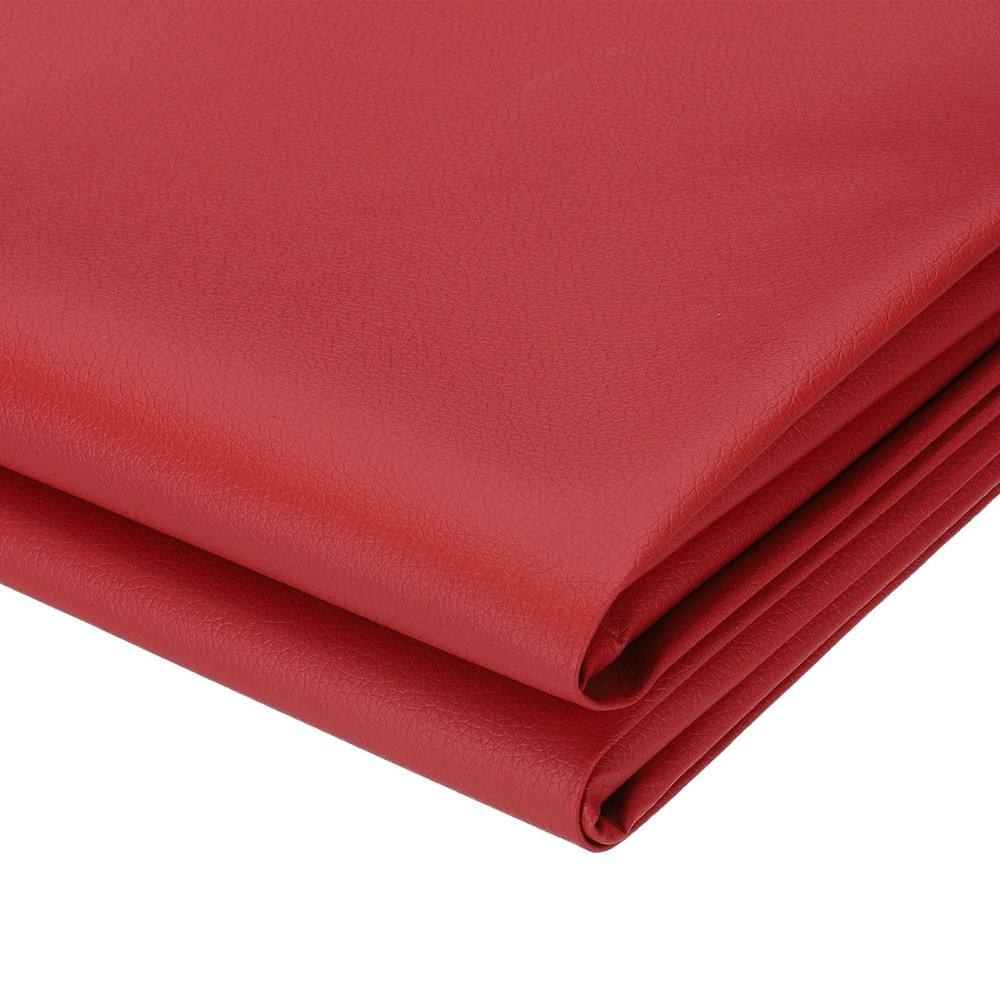 63×39.4in Faux Leather Sheets, Faux Leather Fabric Vinyl PVC, Wine Red