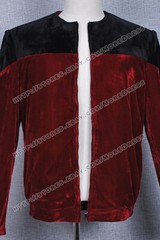 Picard Costume for Star Trek Black Red Velvet Jacket Cosplay Coat Only