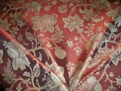 KRAVET COUTURE LEE JOFA SENEGAL JACOBEAN SILK DAMASK FABRIC 10.5 YARDS GOLD BURG