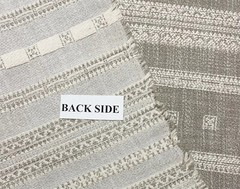 BALLARD DESIGNS SETON FLAX STRIPED GEO SQUARES FURNITURE FABRIC BY THE YARD 53″W