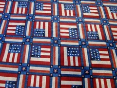 PATRIOTIC FLAGS Print Fabric * BTY * Warren Kimble Cranston * Americana July 4