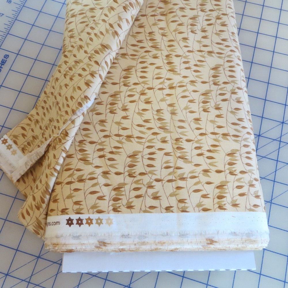 YARD ~ Sewing Your Oats, Tan, Riley Blake, $3.99 Ships ANY Amount Of Fabric