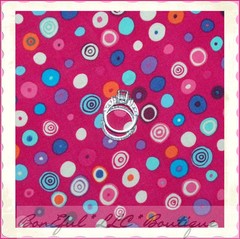 BonEful Fabric FQ Cotton Quilt Pink Purple Blue Barcelona Spain SOL Polka DOT US