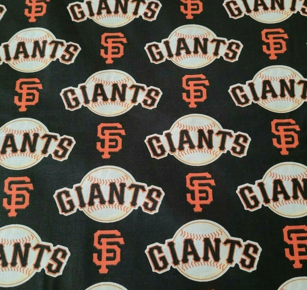 San Francisco Giants Baseball BTY Fabric Traditions 58″ Wide on Black MLB
