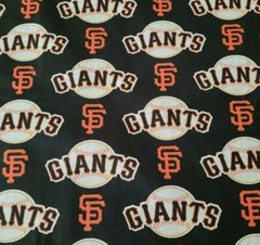 San Francisco Giants Baseball BTY Fabric Traditions 58″ Wide on Black MLB