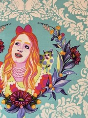 Tula Pink FABRIC Curiouse Alice In Daydream Fat Eighth 9×21